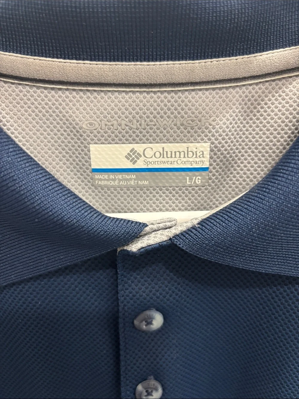 Columbia Men’s Navy Blue Polo with Embroidered Logo